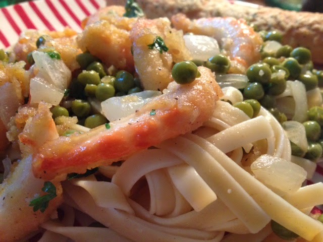 New Recipe: Vegetarian “Shrimp” Scampi Over Linguine.