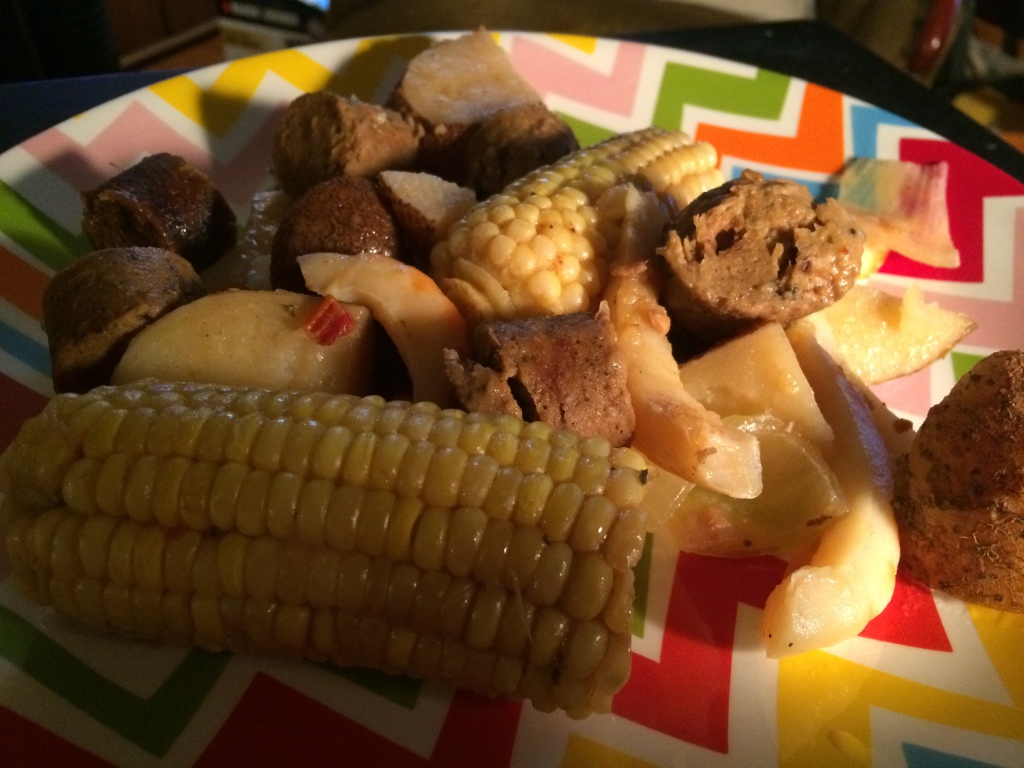 CrockPot Thursday Vegan LowCountry Boil. The Kitchen Recessionista