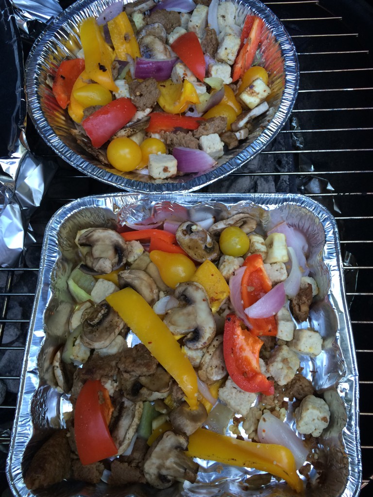 Weekend Cookouts Fajitas and Veggie Dogs (on Two Different Nights).