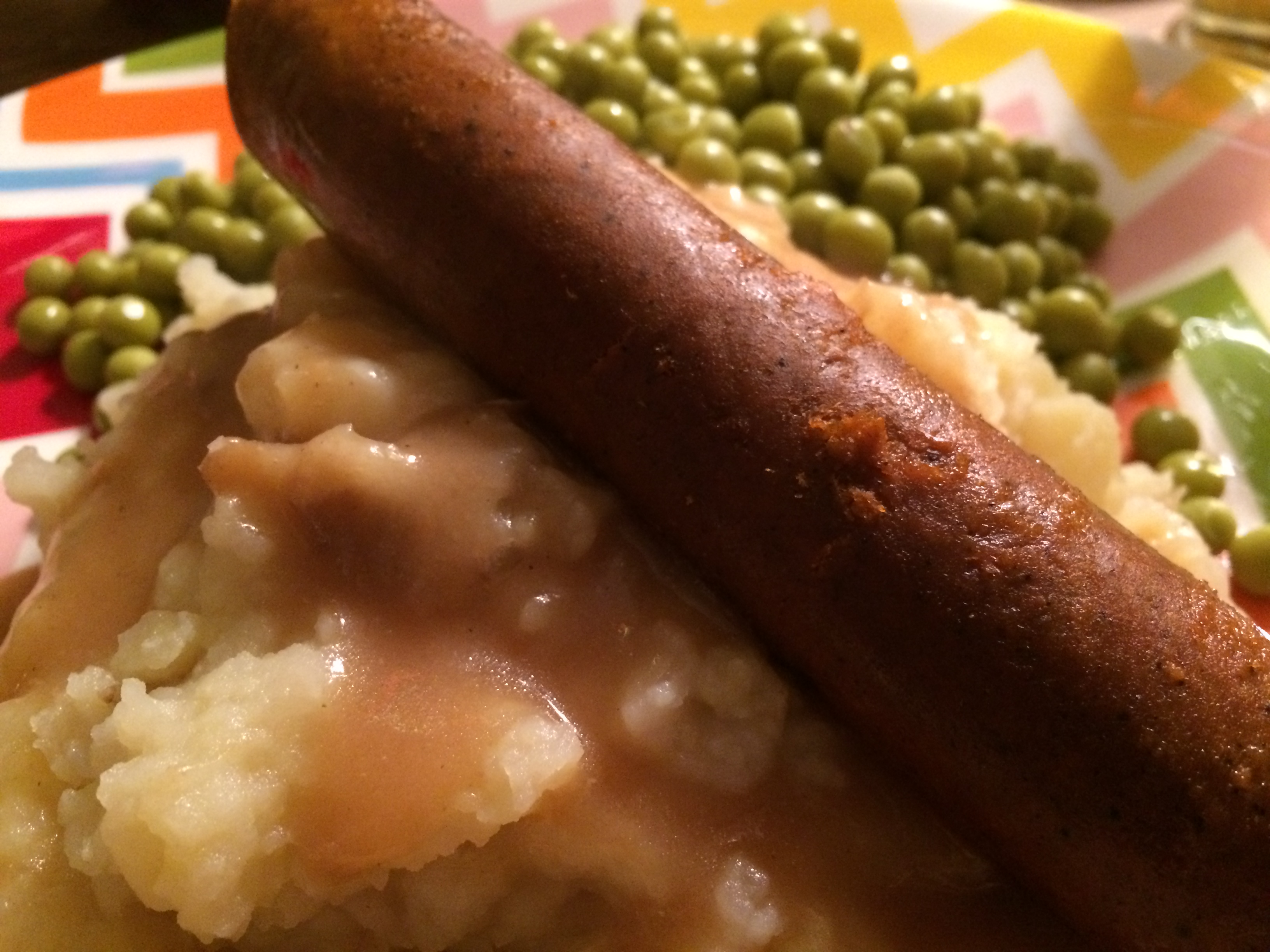 Vegan Bangers and Mash.